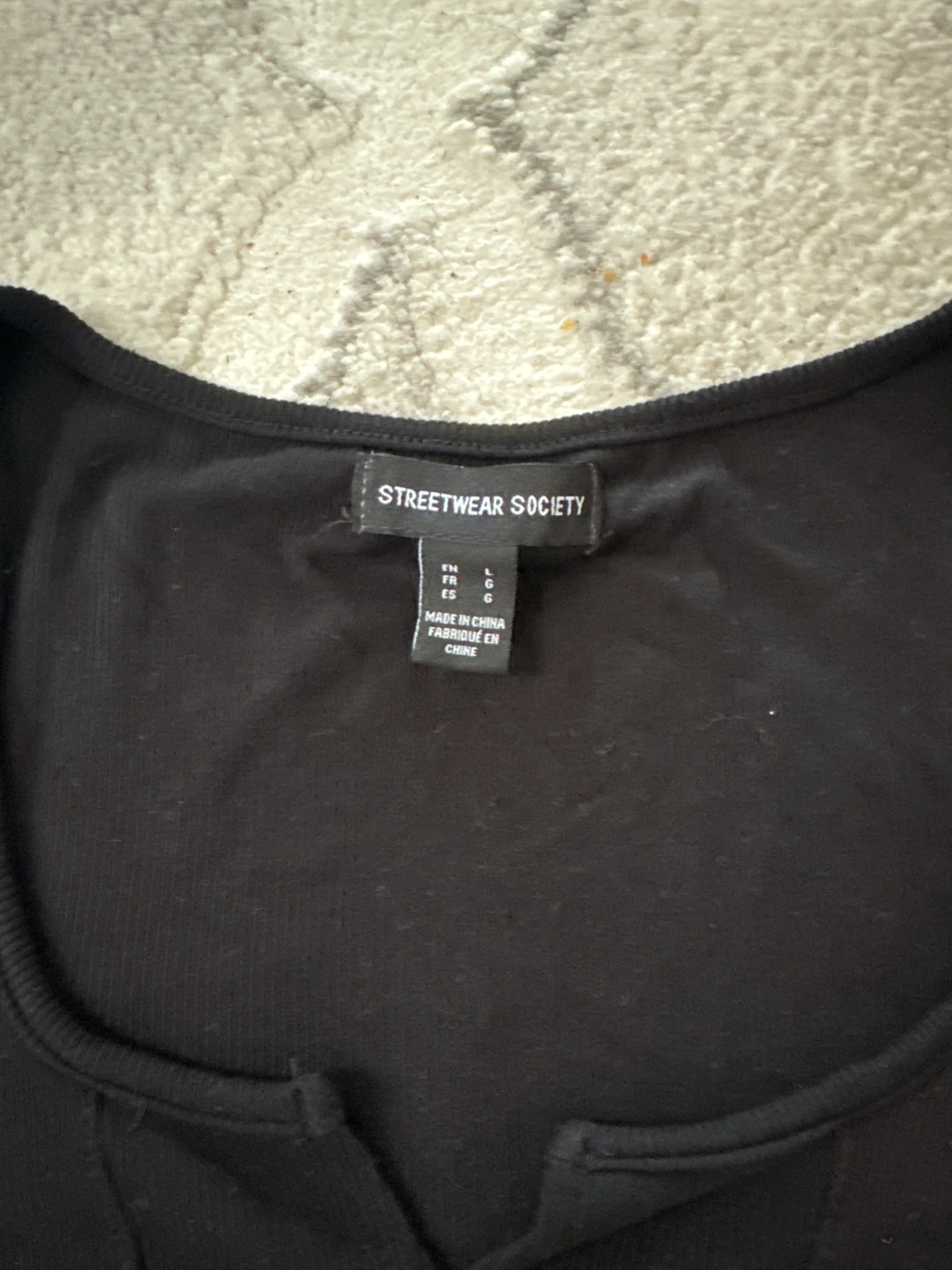 Streetwear Society Black Long Sleeve Top - Size L - photo 4