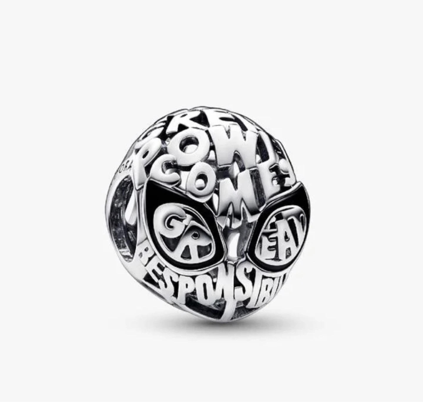 Official Pandora X Marvel Spider-Man Mask Charm Sterling Silver