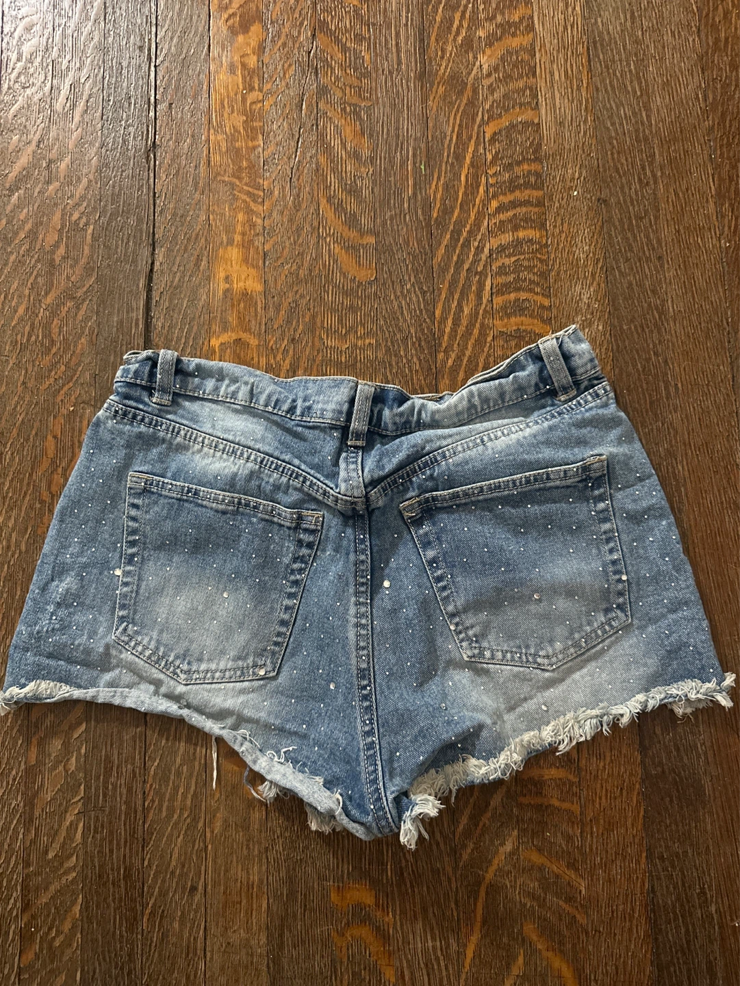 Refuge denim shorts with rhinestones - photo 2