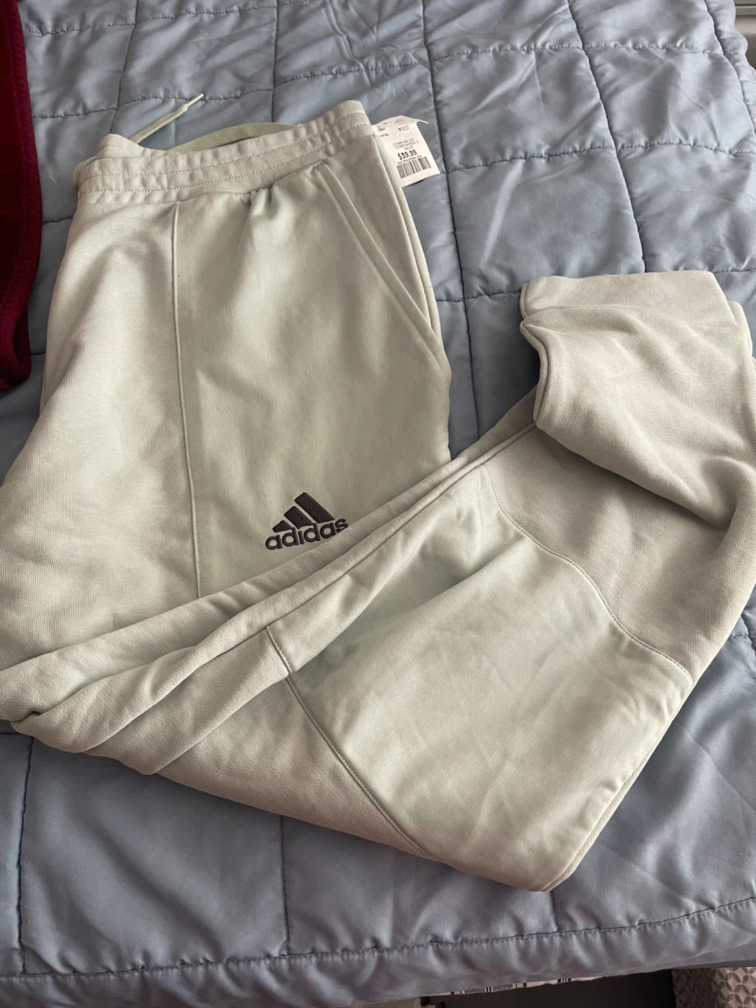 Adidas Regular Fit Tapered Leg Pants - Light Green