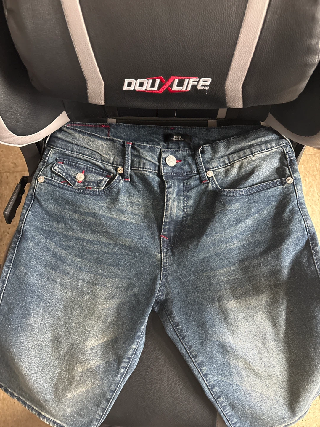 True Religion Distressed Denim Shorts