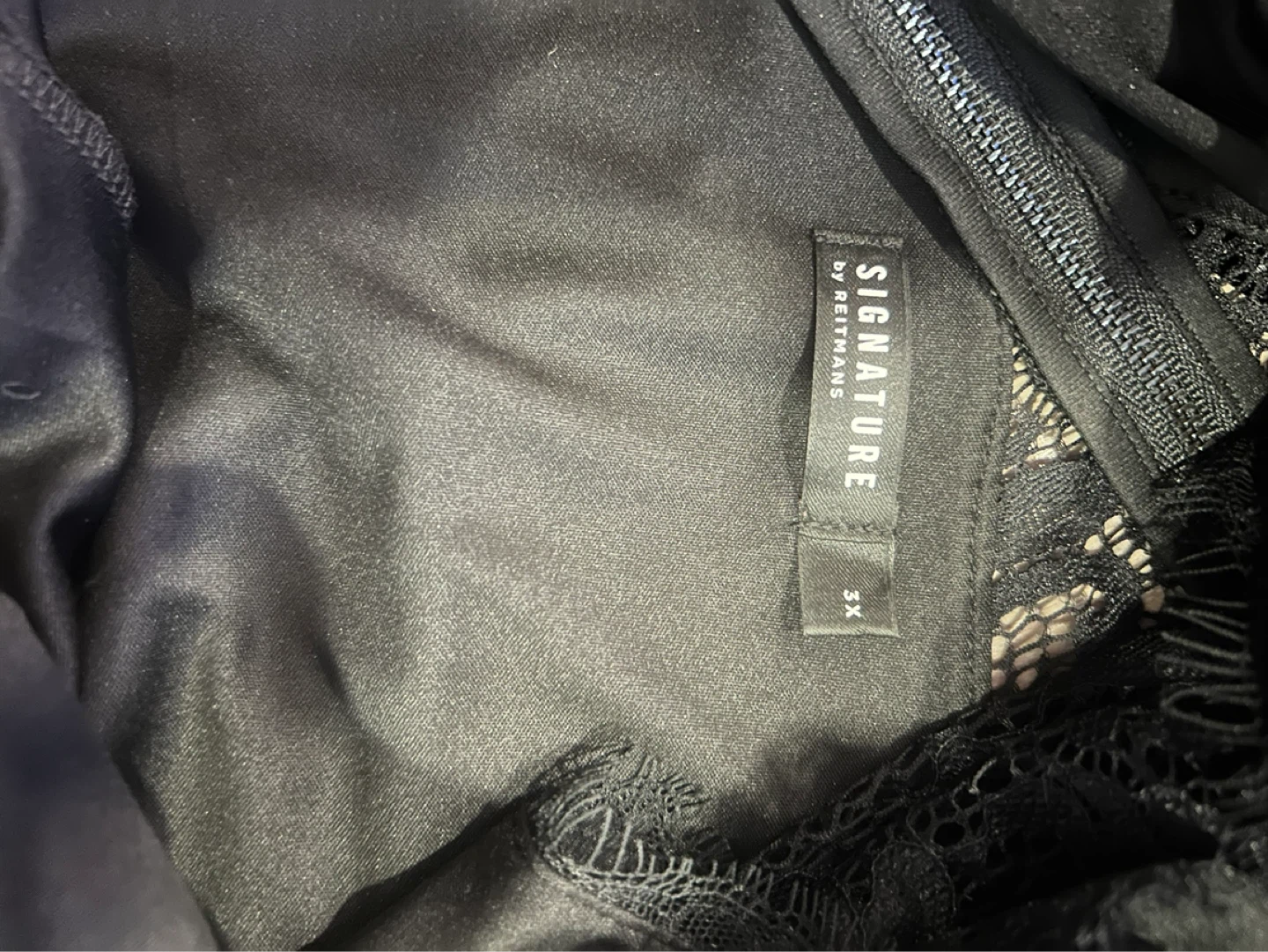 Signature by Reitmans Black Lace Dress - 3X