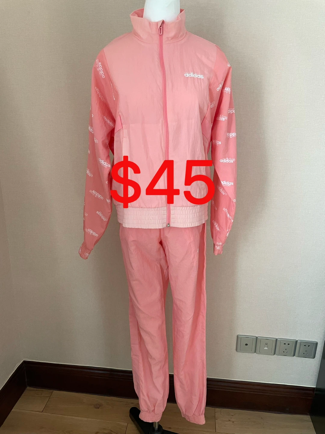 Adidas Pink Tracksuit Set - Size XS