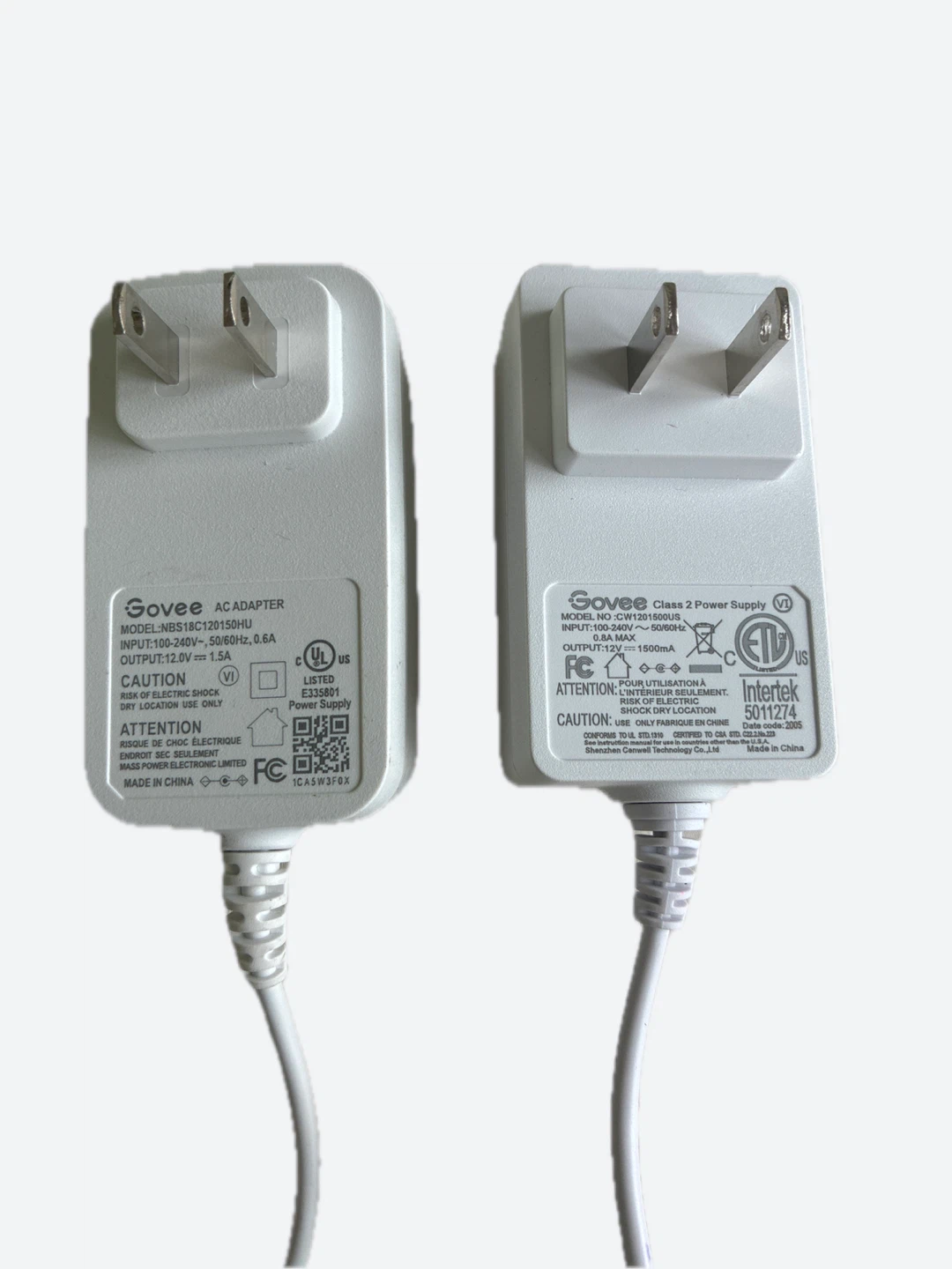 Govee AC Adapters (2) - Power Supplies