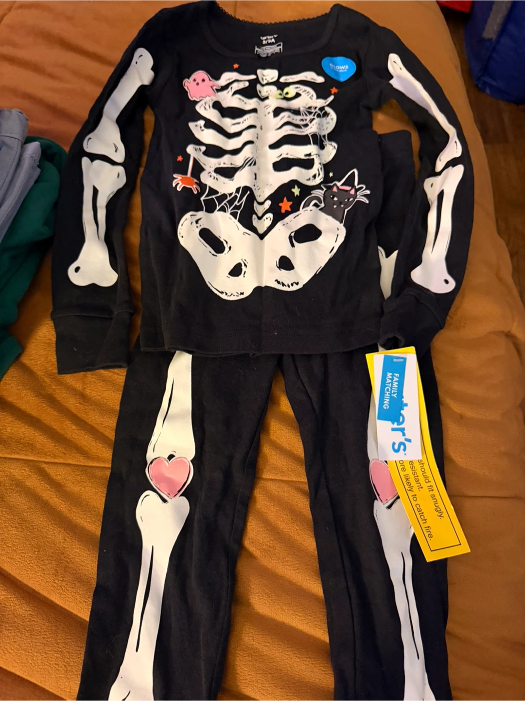 Carter's Skeleton Glow-in-the-Dark Pajamas Size 5