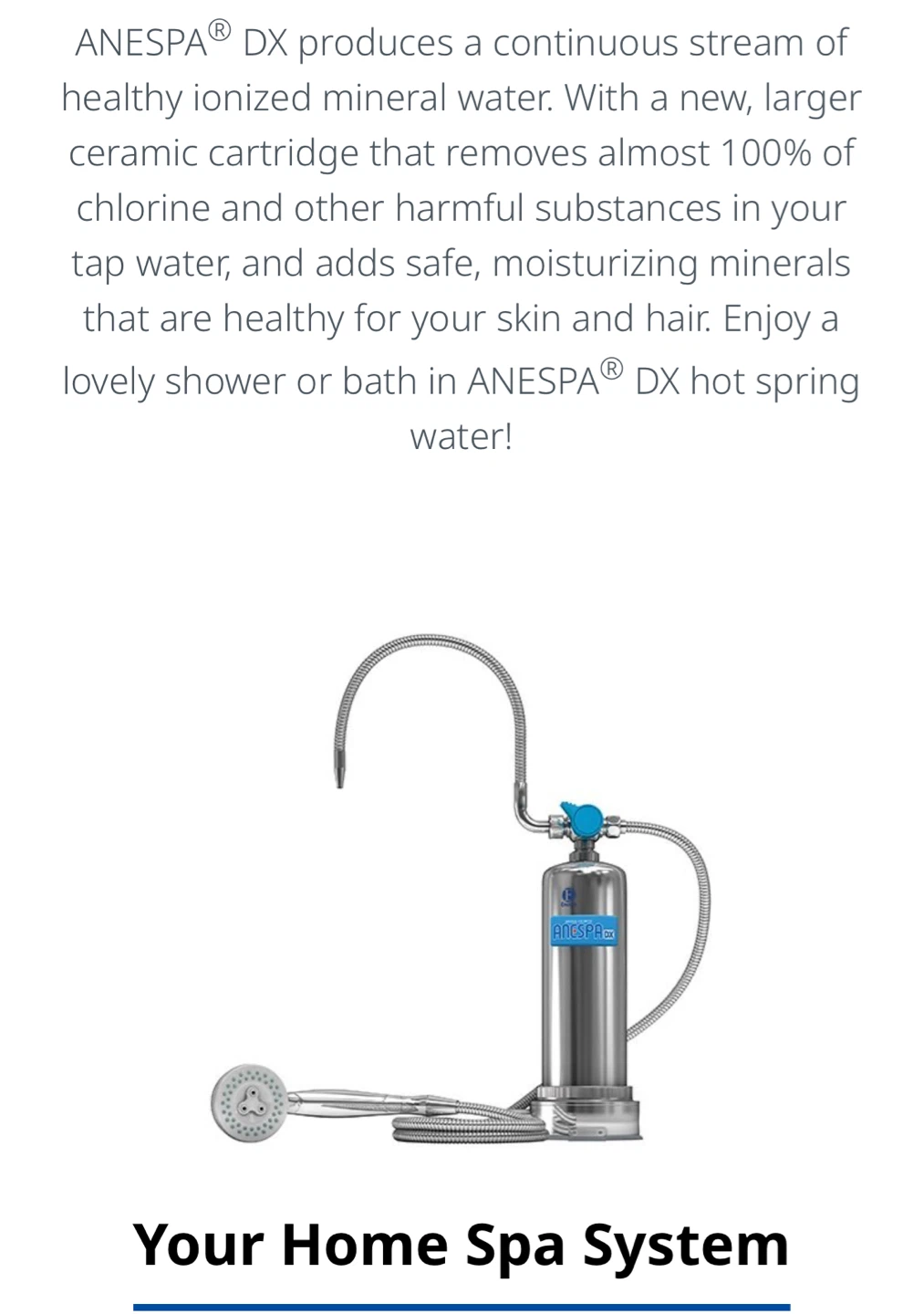 ANSPA DX Home Spa System with Shower Head