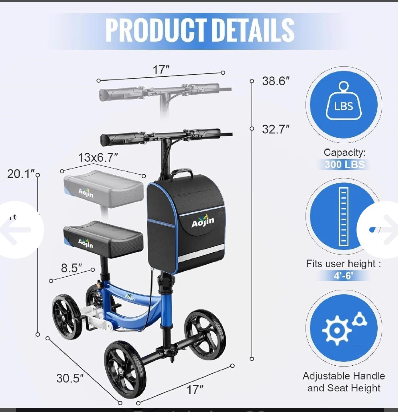 Aojin Knee Walker #WB-2201 - photo 2