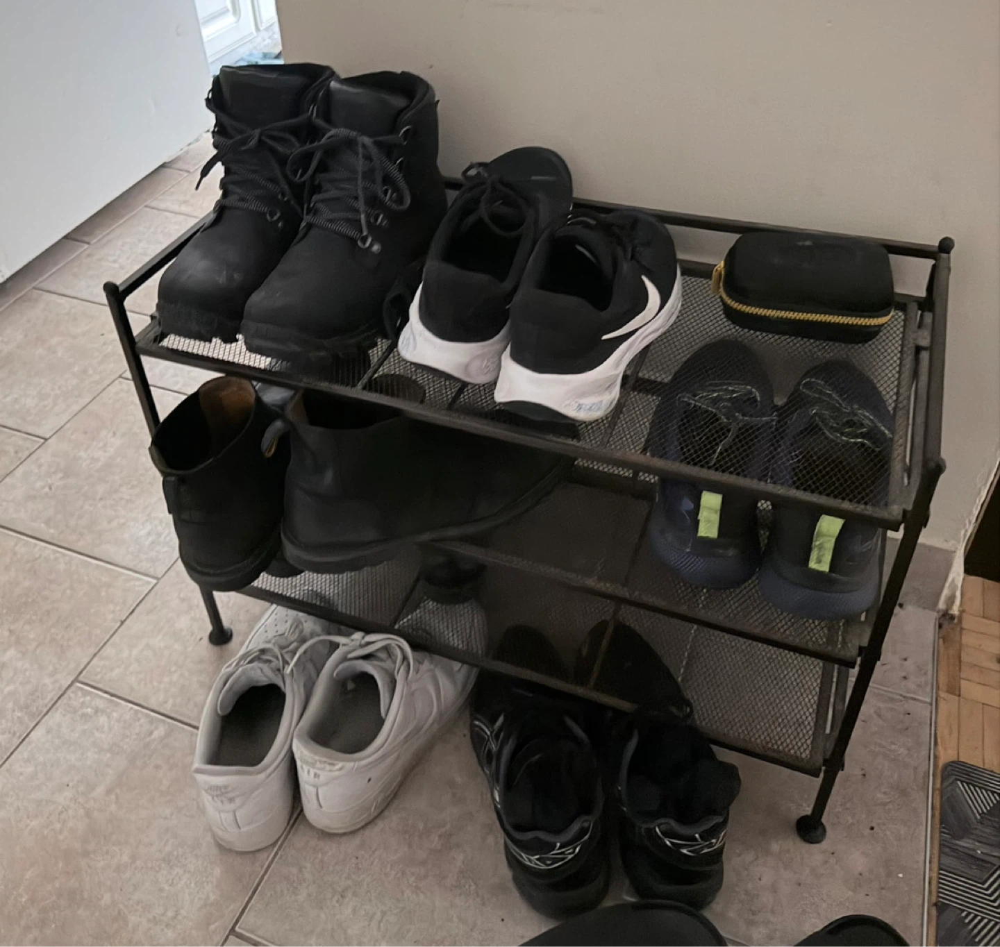 3-Tier Metal Shoe Rack