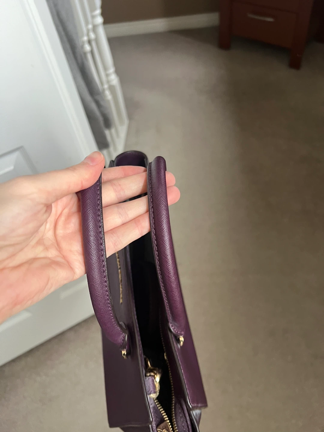 Michael Kors Purple Leather Satchel Handbag - photo 2