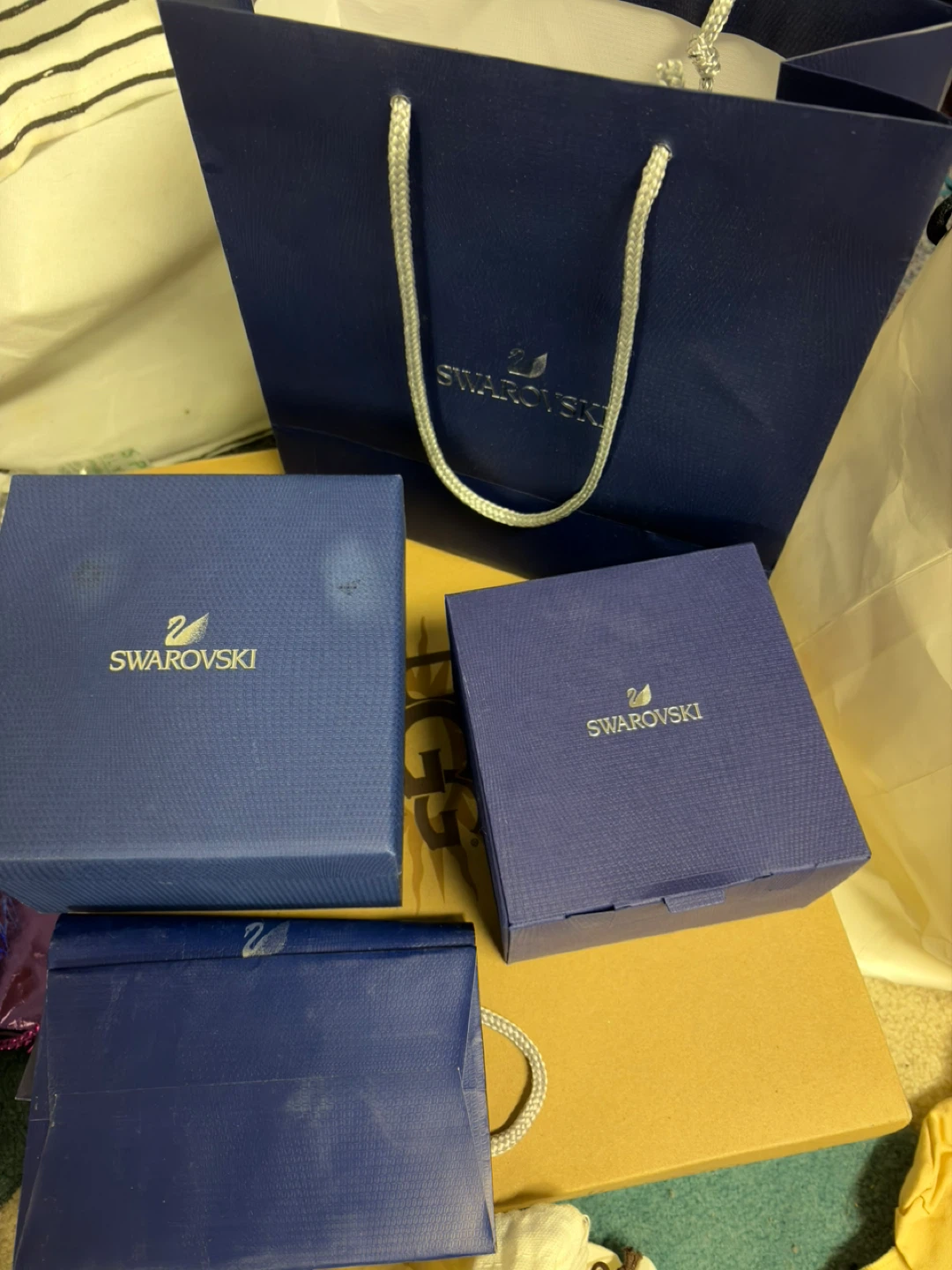 Swarovski Gift Boxes and Shopping Bag