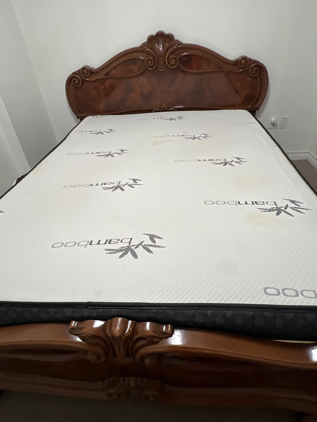 Ornate Wooden Queen Bed Frame - photo 2