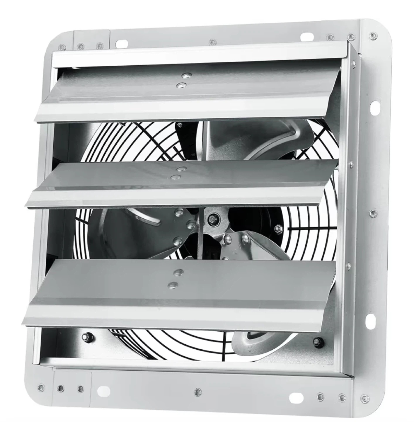Shutter Exhaust Fan 820 CFM Silver Aluminum Alloy