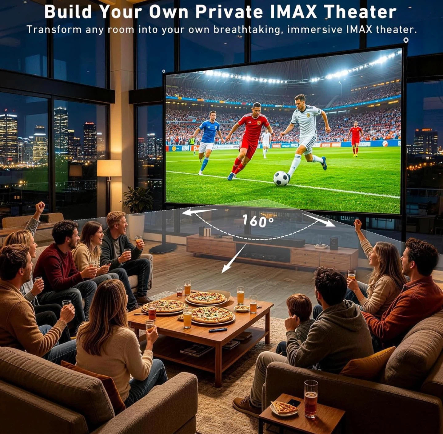 150" 4K Outdoor Projection Screen with Stand - photo 5