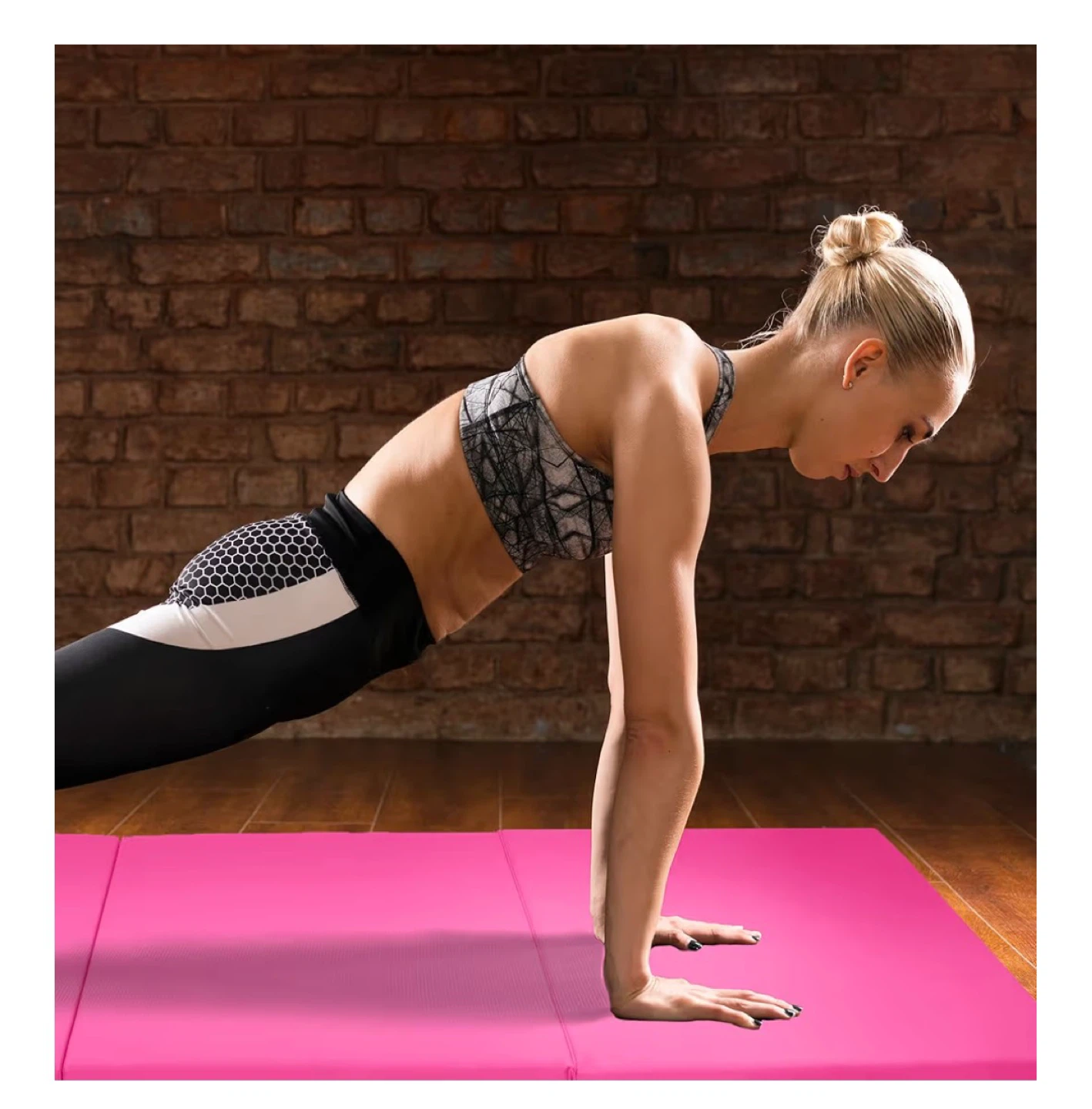 BALANCEFROM Pink 3-Panel Folding Exercise Mat - photo 5