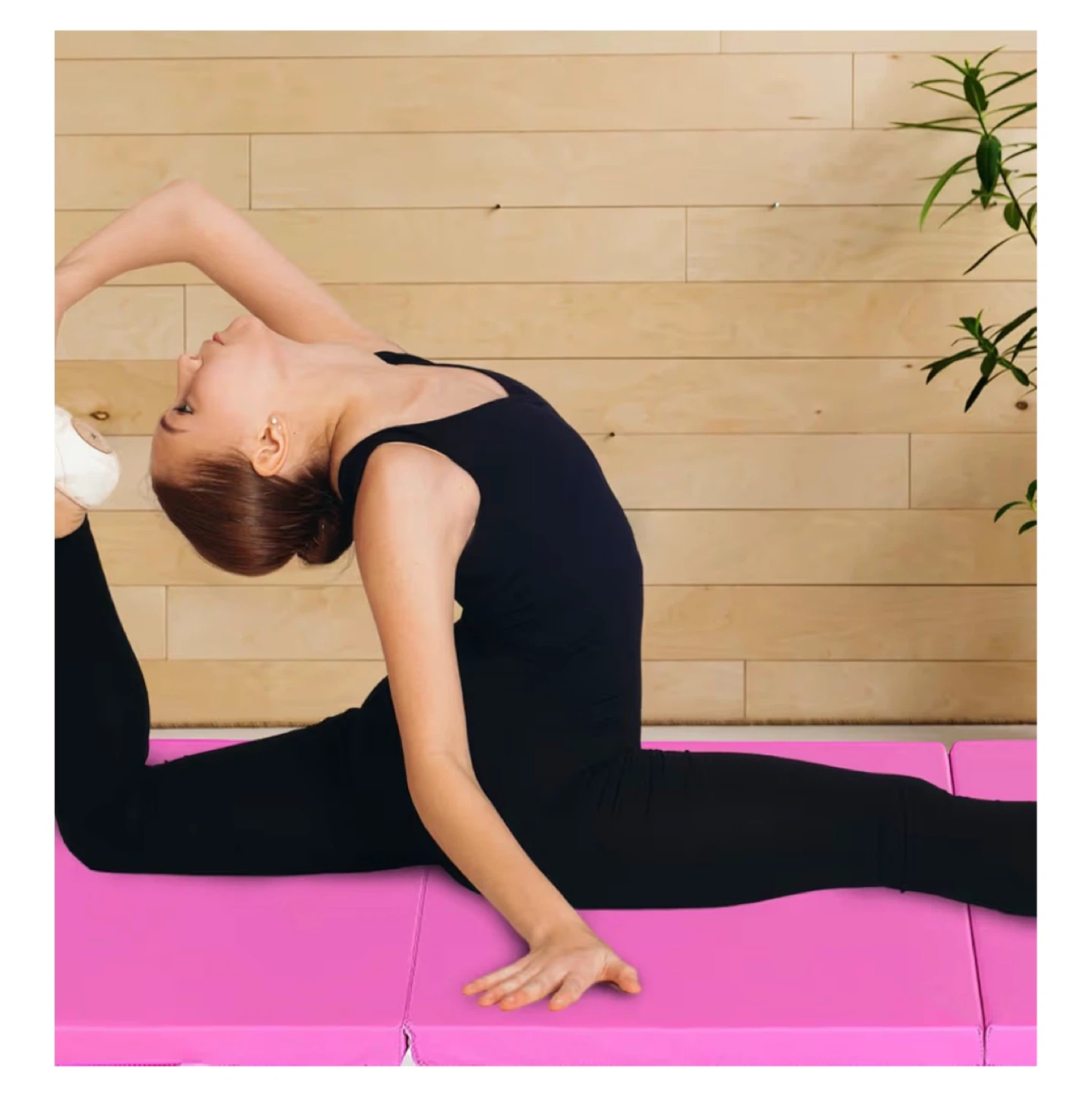 BALANCEFROM Pink 3-Panel Folding Exercise Mat - photo 4