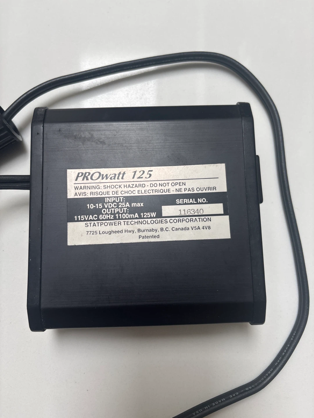 StatPower PROwatt 125 Power Inverter - photo 2