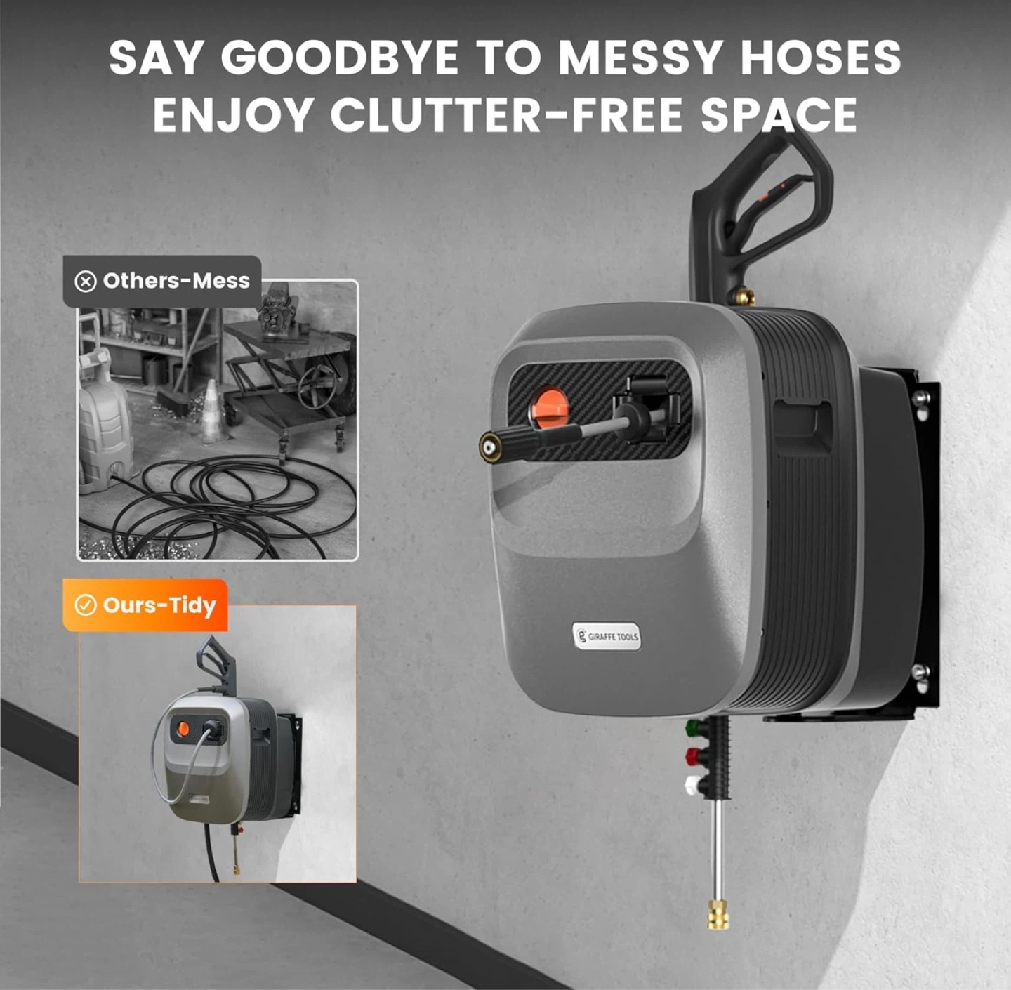 Giraffe Tools Retractable Pressure Washer Hose Reel - photo 5