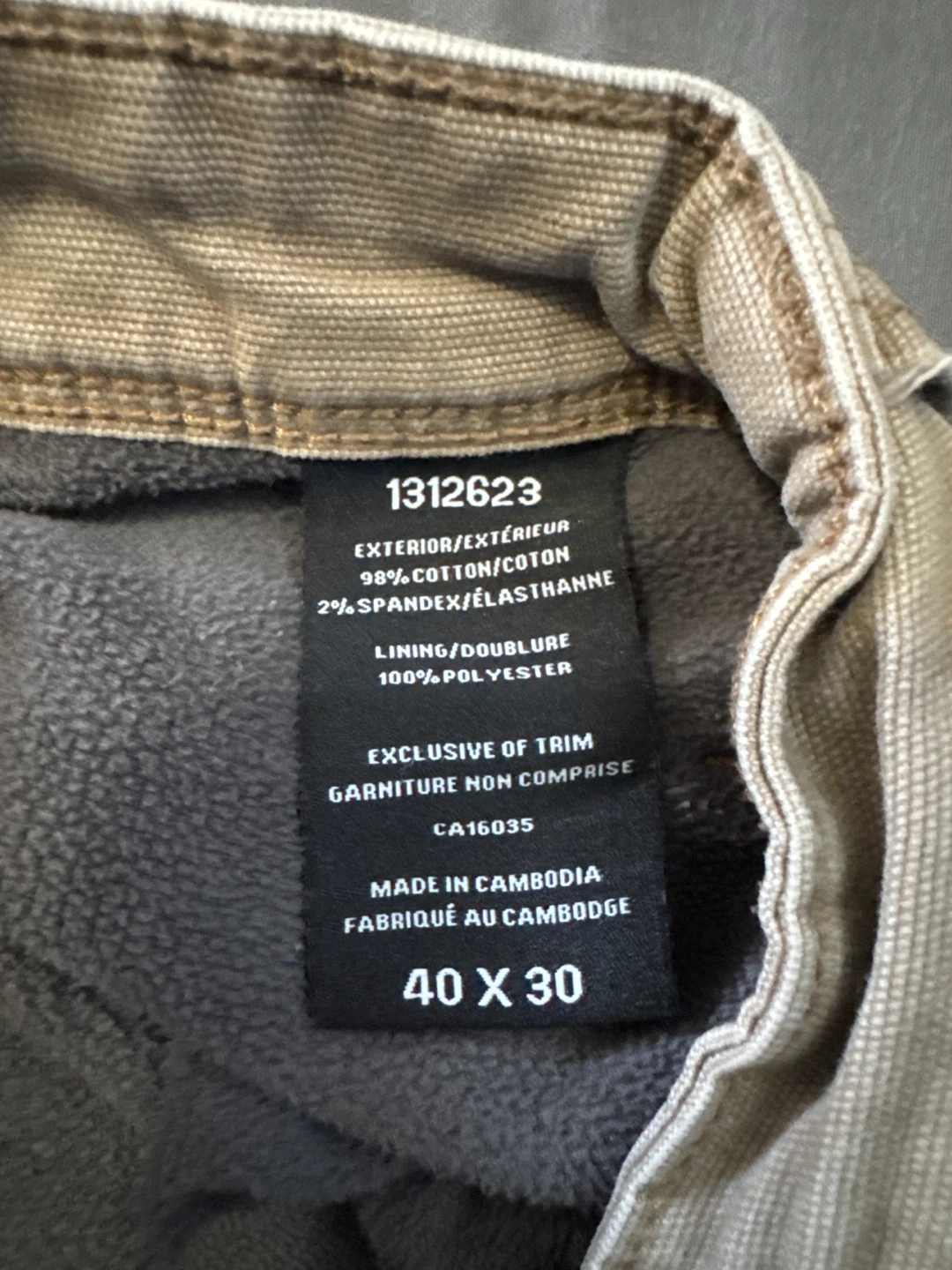Warm Work Pants 40x30 - photo 3