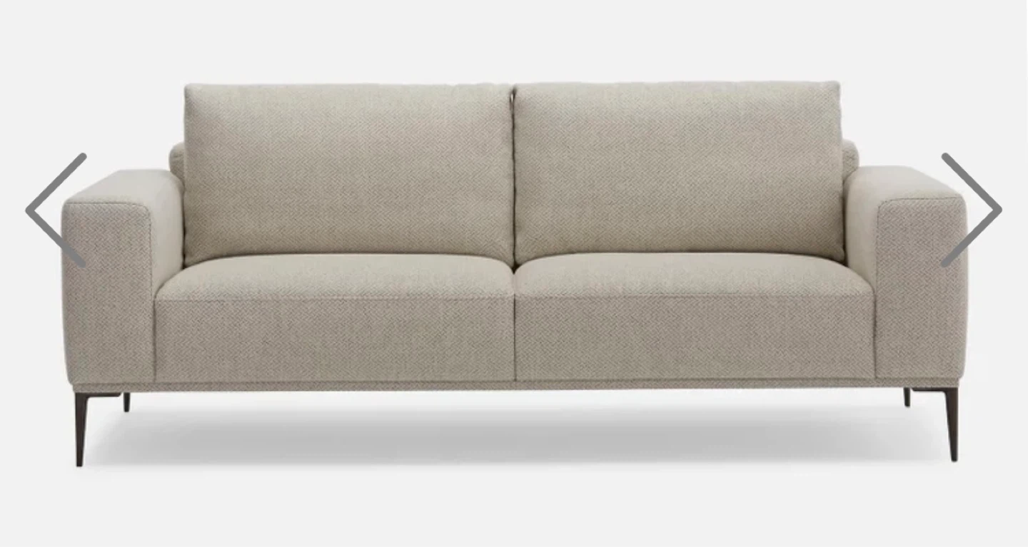 LOUNIS contemporary 3-seater sofa -Beige Sofa - photo 4