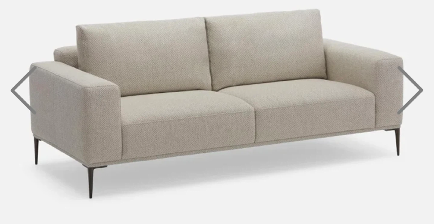LOUNIS contemporary 3-seater sofa -Beige Sofa - photo 5