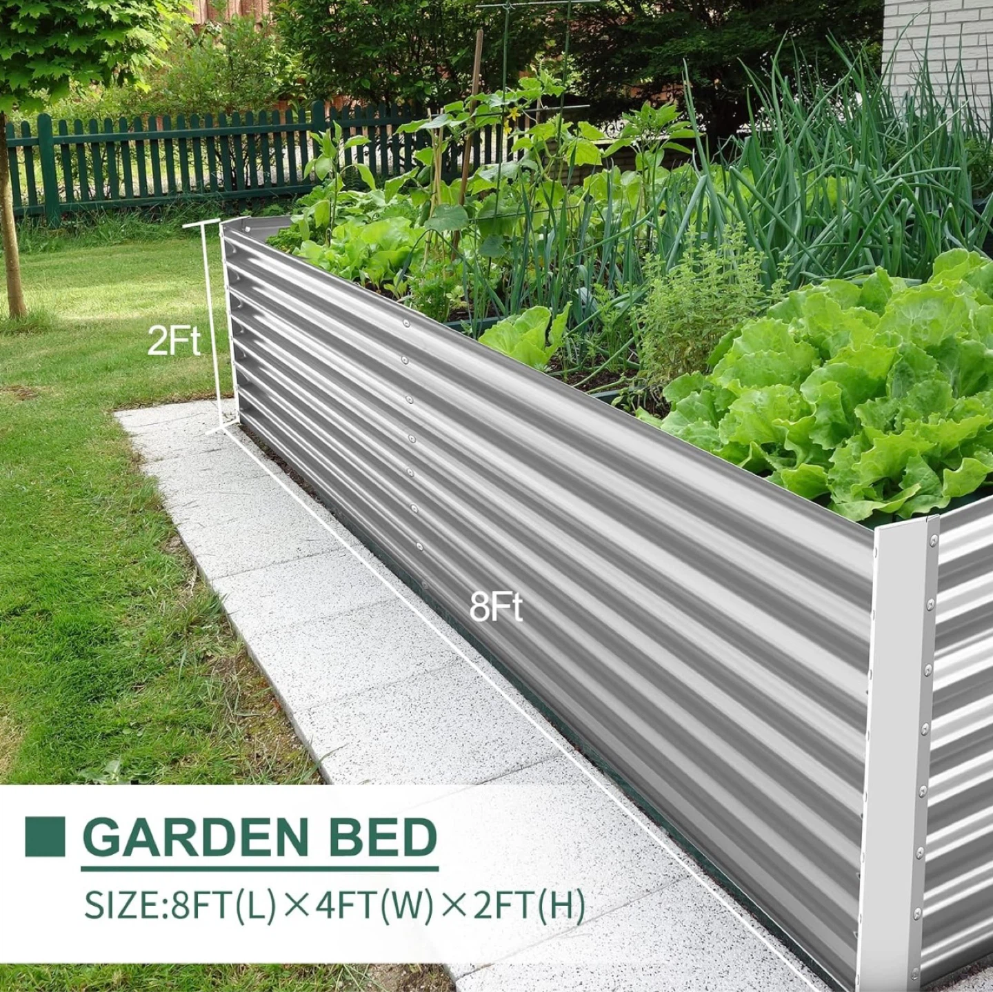 Raised Garden Bed - 8ft x 4ft x 2ft - photo 4