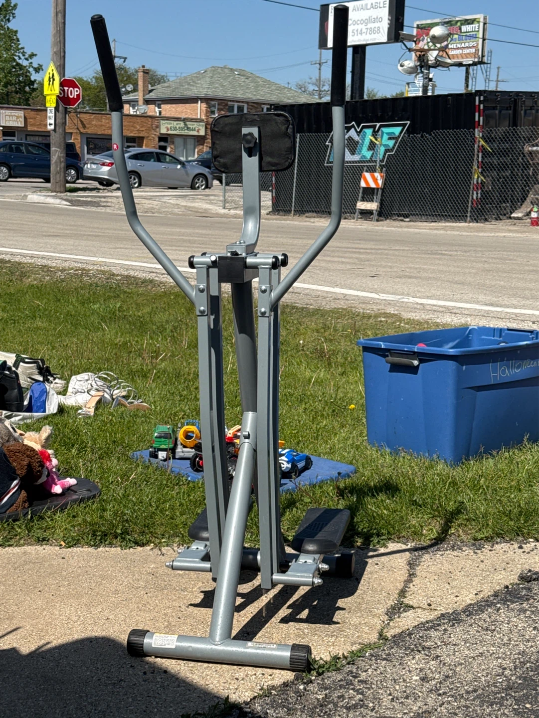 Grey Elliptical Exercise Machine