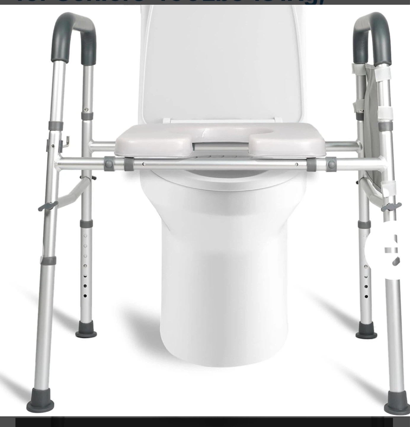 Adjustable Raised Toilet Seat with Handles