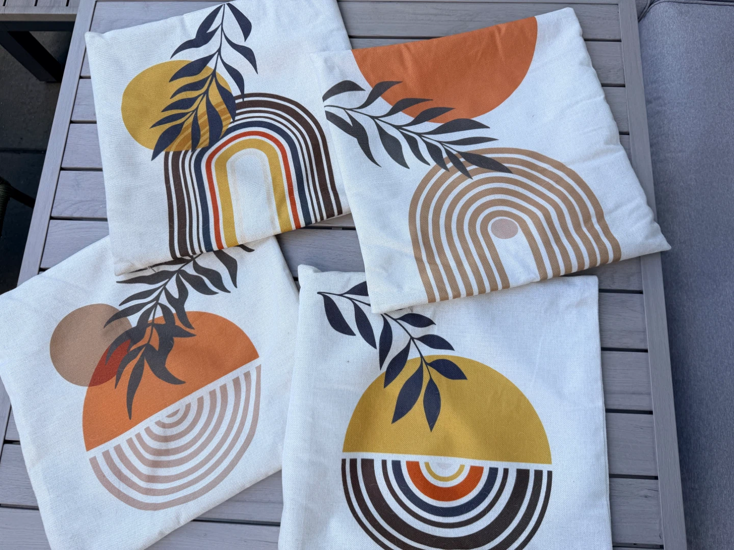4 housses de coussins décoratifs extérieurs  (18x18 pouces) - photo 2