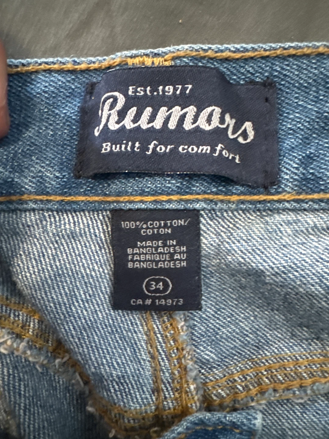 Rumors Men's Blue Denim Jeans Size 34 - photo 2