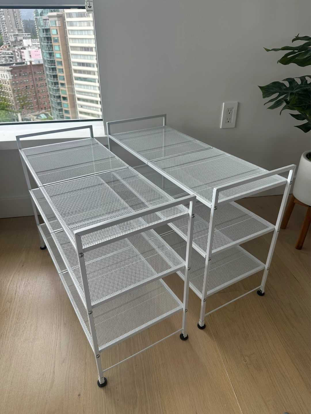 3-Tier White Mesh Shoe Rack / Storage Shelf - photo 3