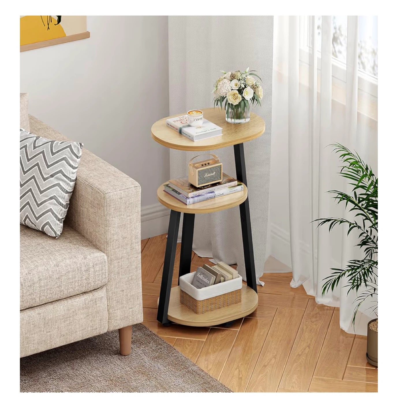 3-Tier Oval Side Table - photo 5