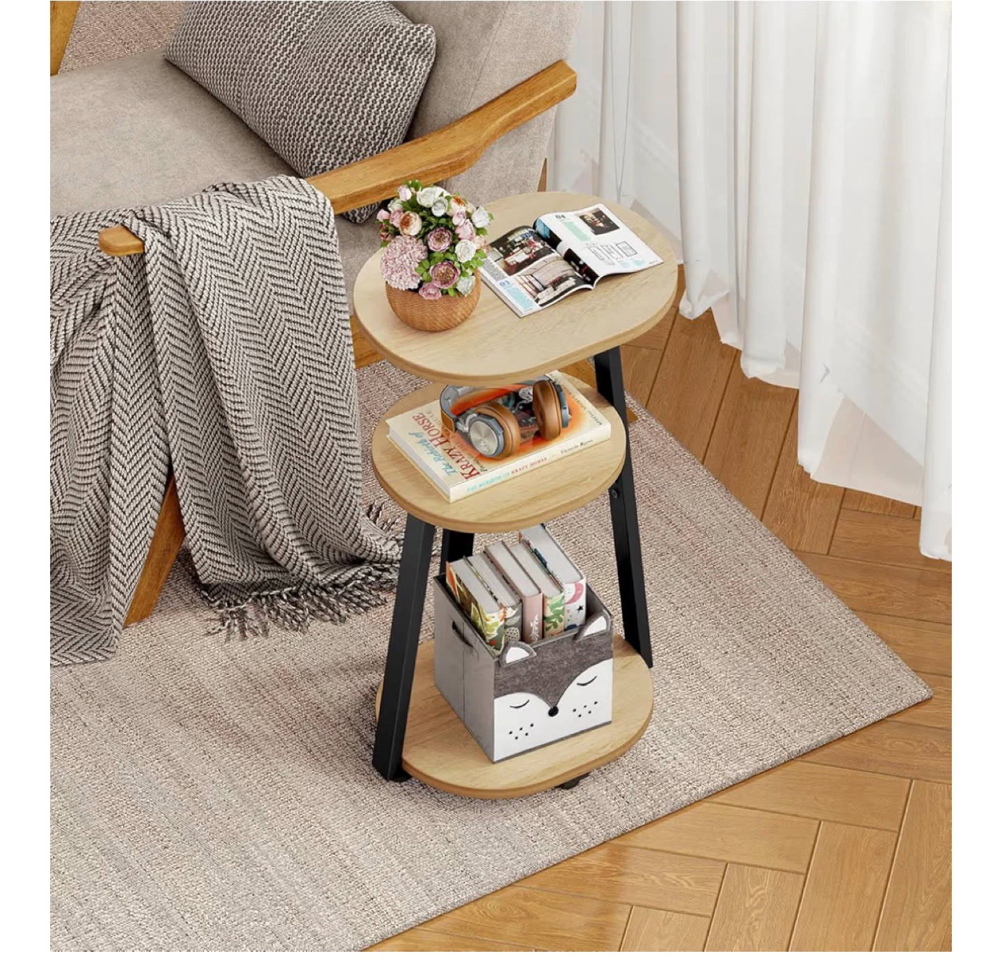 3-Tier Oval Side Table - photo 4