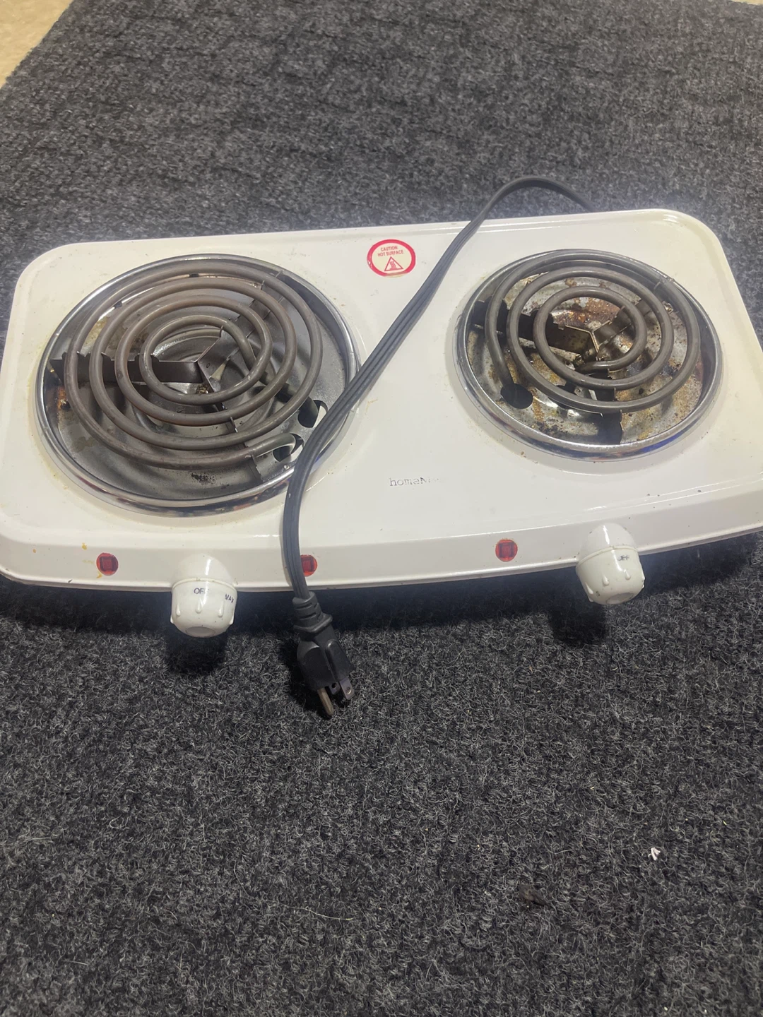 White Double Burner Electric Hot Plate - photo 3