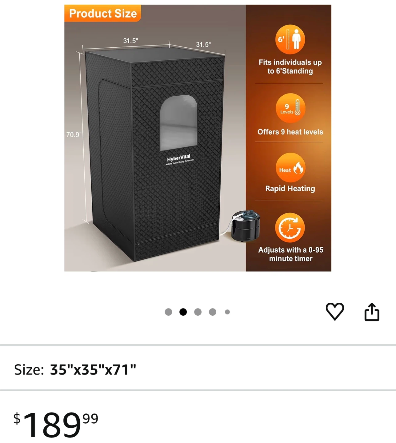 HyberVital Portable Sauna - photo 2