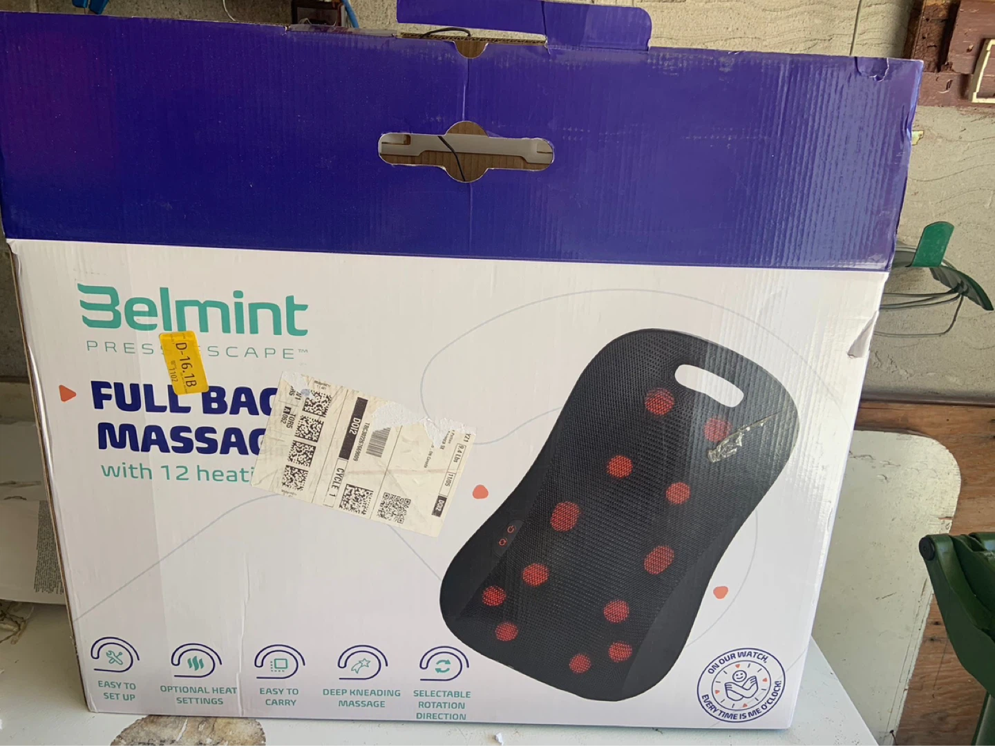 Belmint Full Back Massager with 12 Heat Settings