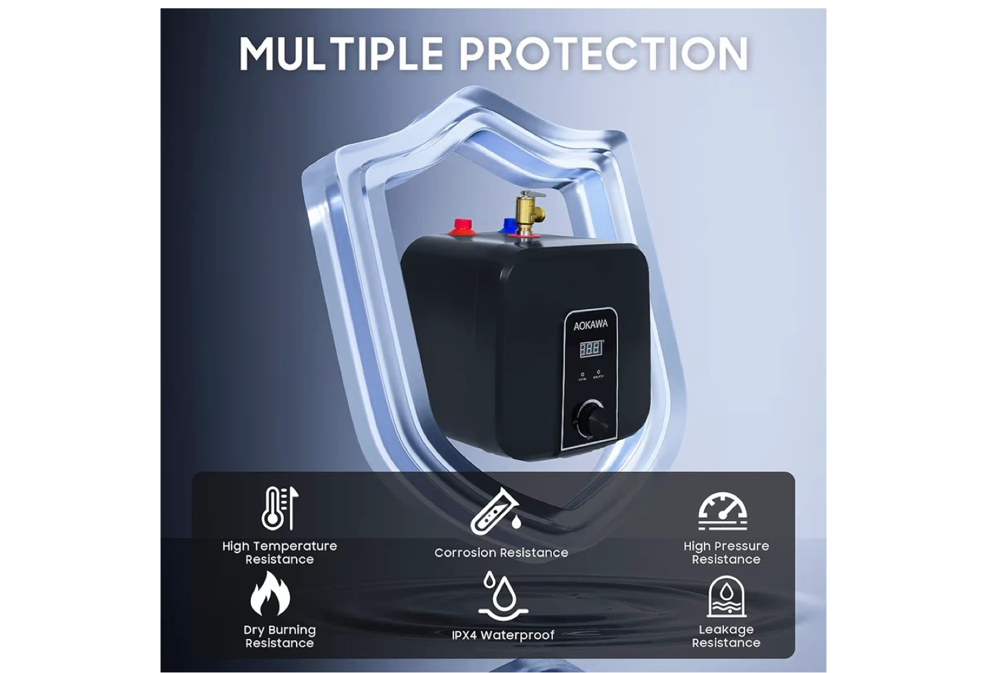 AOKAW A 2.5 Gallon Small Undersink Water Heater - photo 4