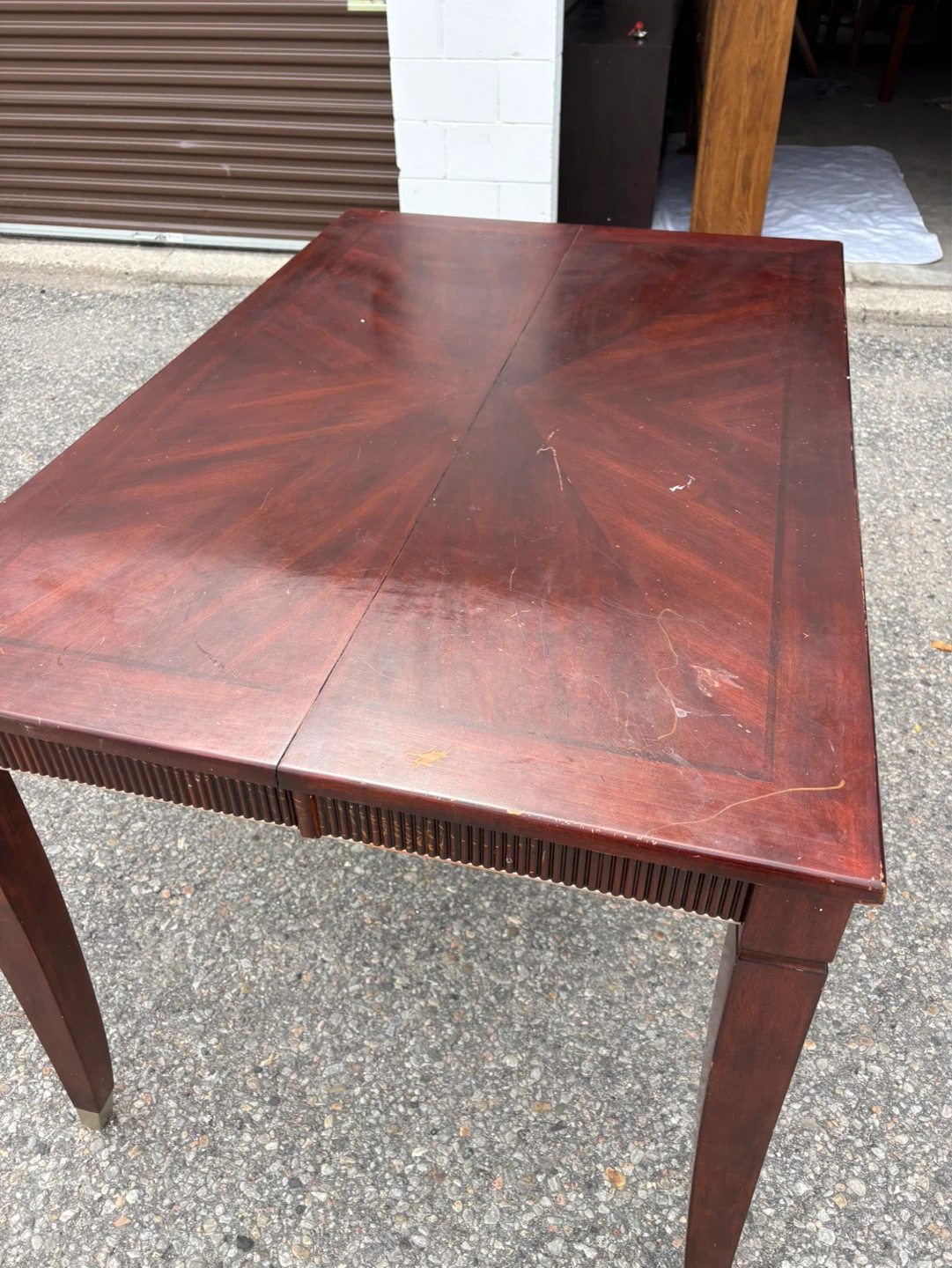 Free delivery used Dining Table - Cherry Wood Finish - photo 5