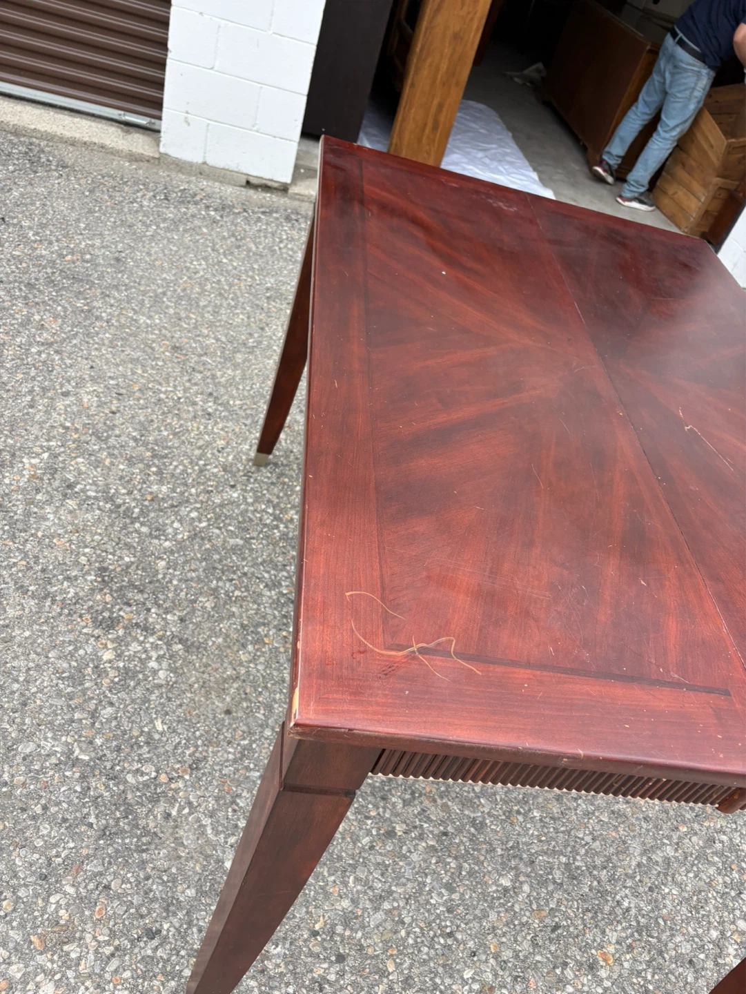 Free delivery used Dining Table - Cherry Wood Finish - photo 3
