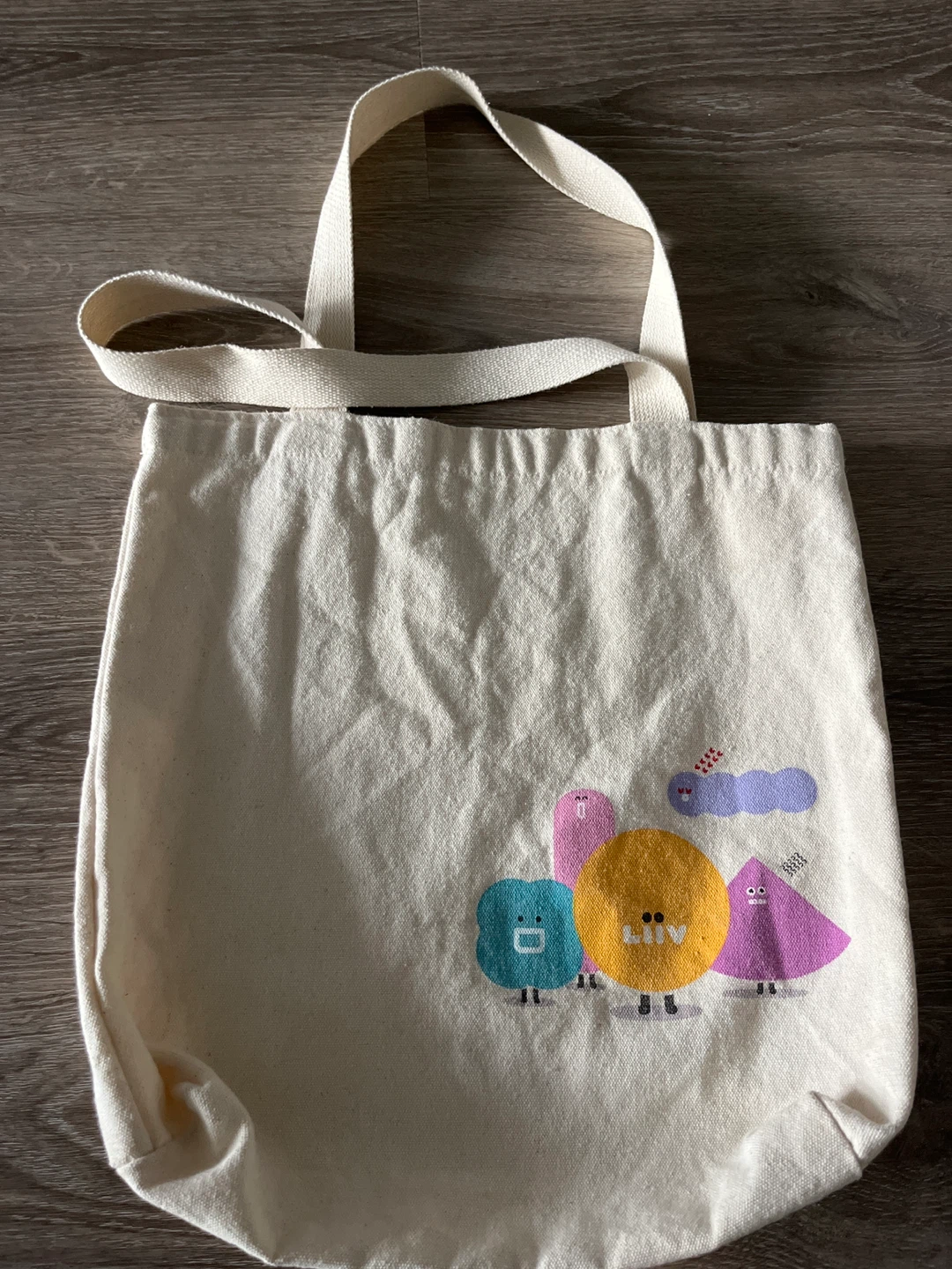Canvas Tote Bag with Cute Characters