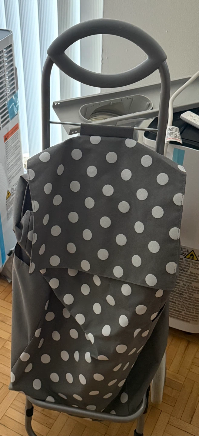 Grey Polka Dot Shopping Trolley - photo 2