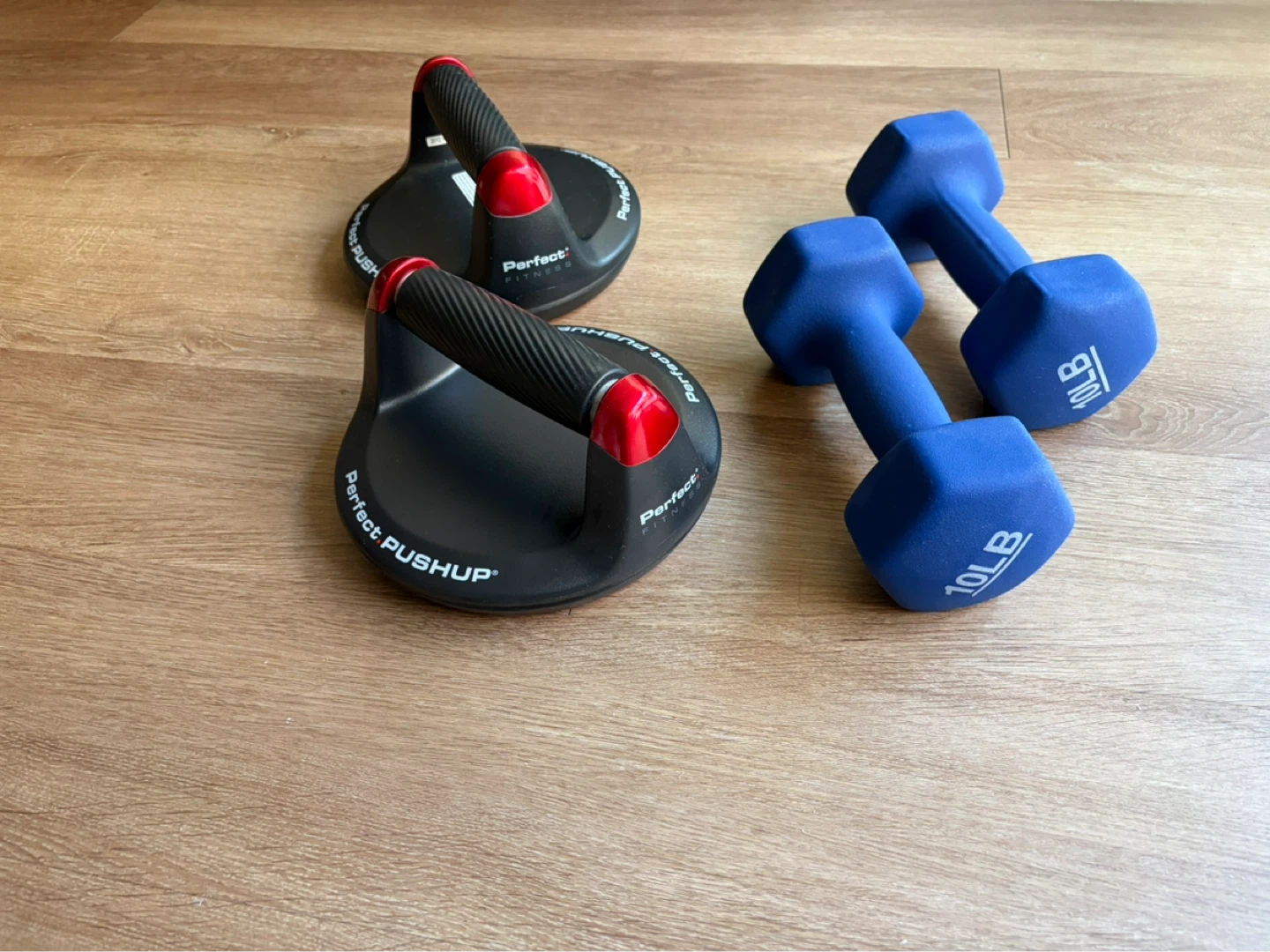 Rotating pushups and 10lbs dumbbells - photo 2