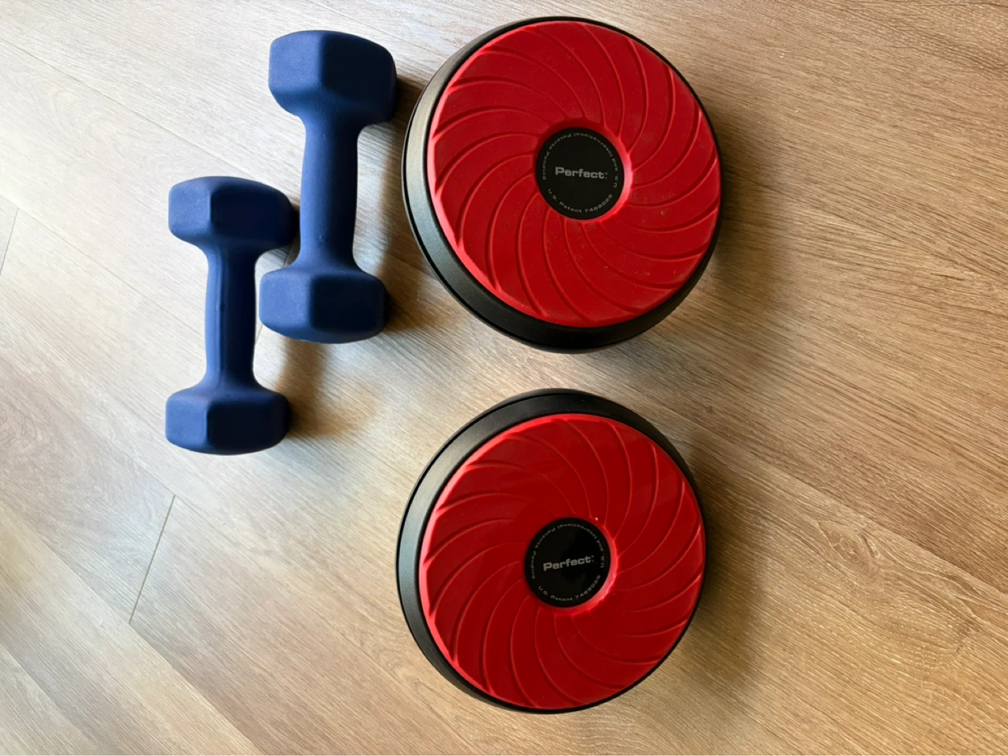 Rotating pushups and 10lbs dumbbells - photo 3