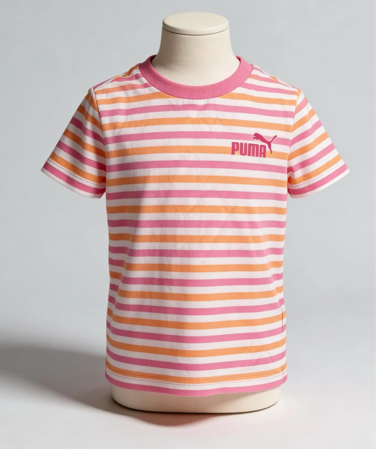 Puma Girls Striped T-Shirt Pink Size S  4 and 5 years old - photo 2