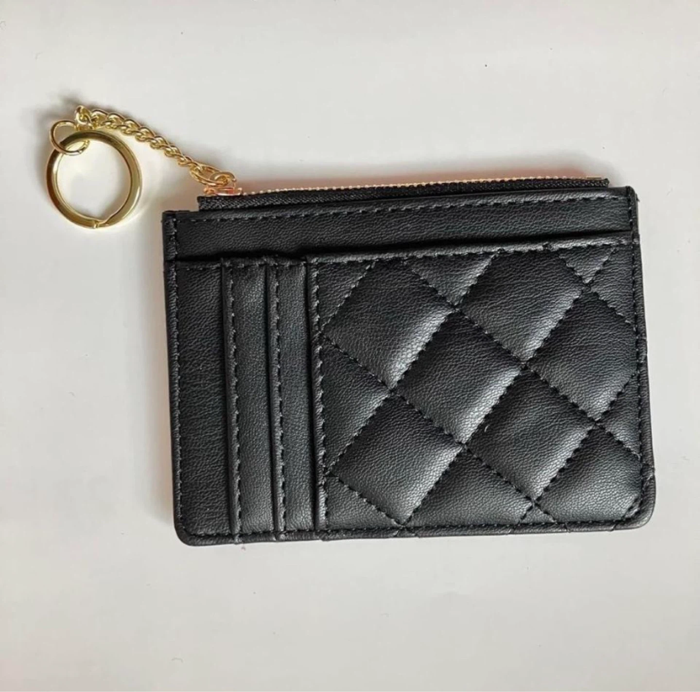 Ardene Quilted Card Holder with Keychain