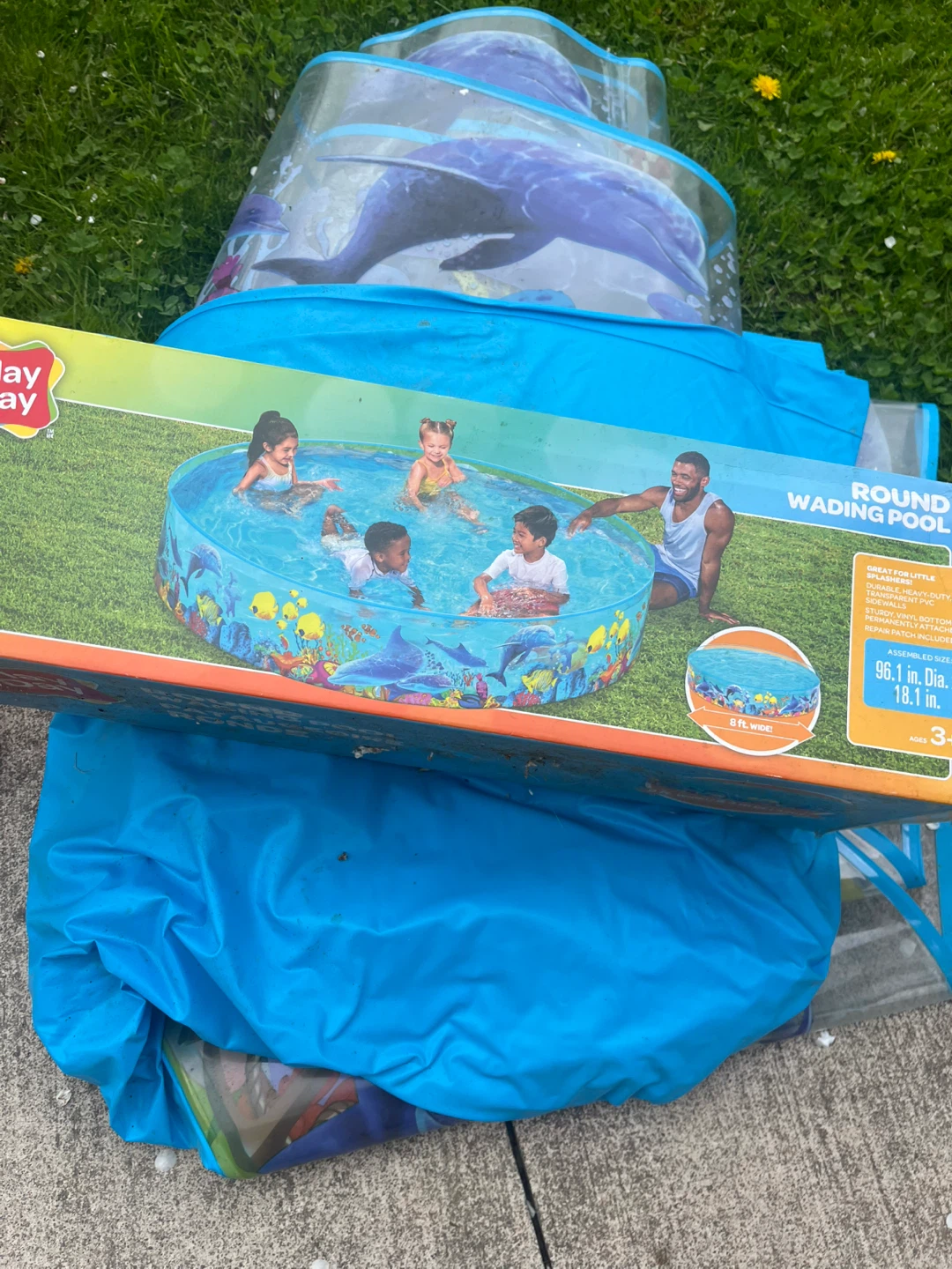 Play Day Round Wading Pool - 96.1" Dia x 18.1" H