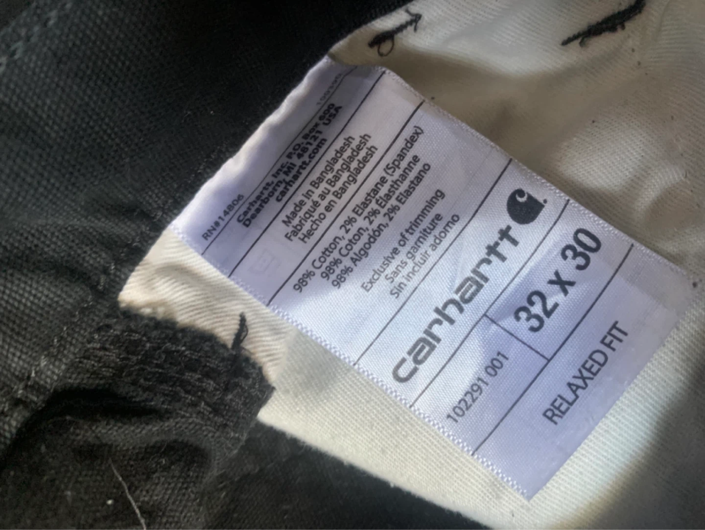 Carhartt Relaxed Fit Work Pants 32x30 Black - photo 5