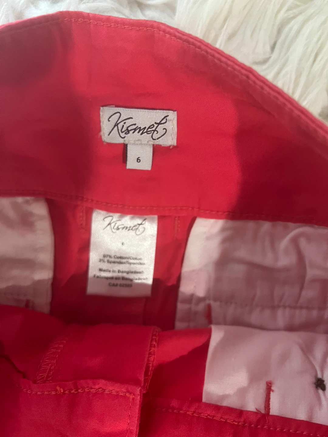 Kismit Red Shorts & Jennyfer Denim Shorts - Size 6 & 36 - photo 2