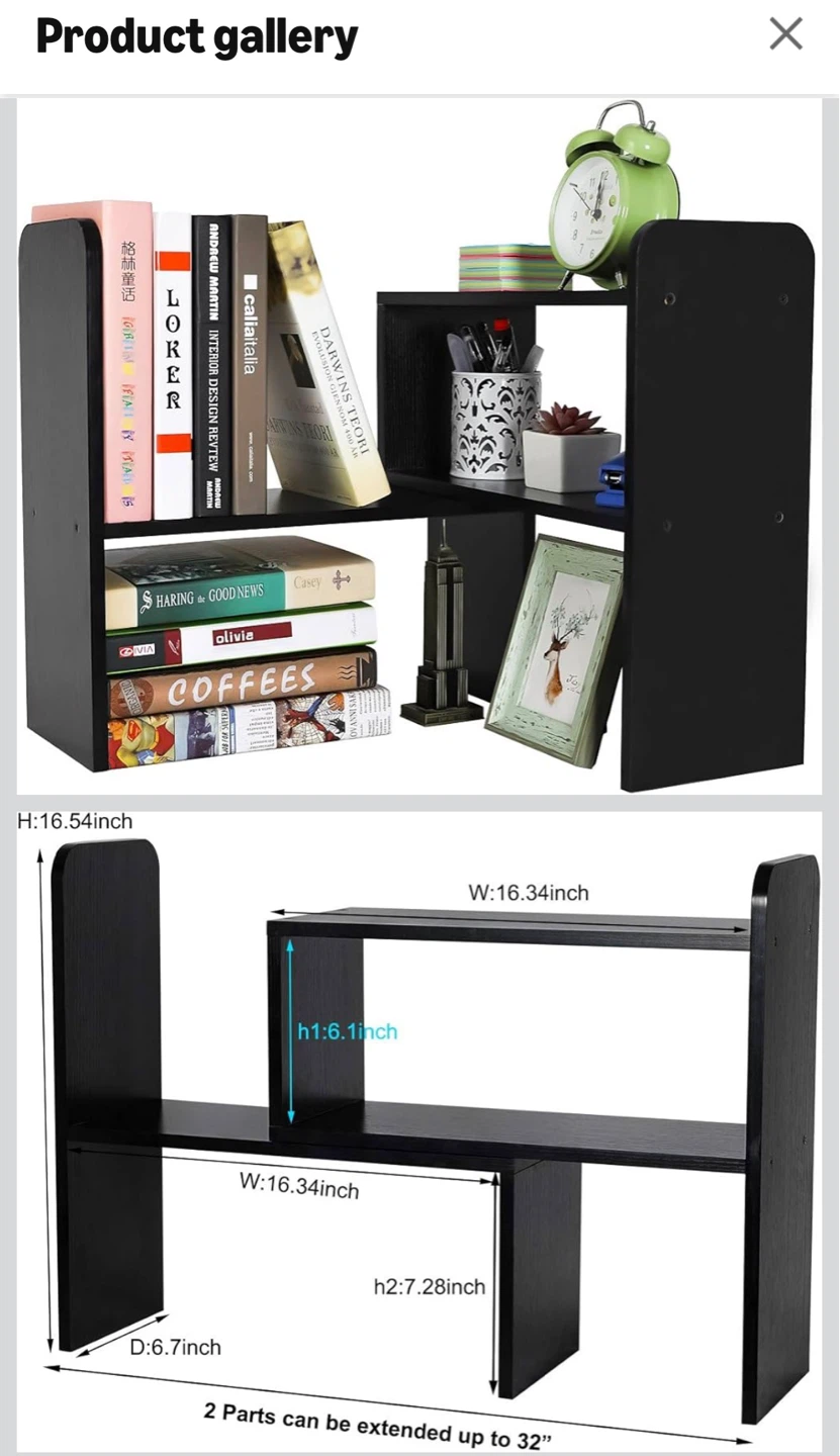 PAG Adjustable Desktop Bookshelf Organizer - photo 3