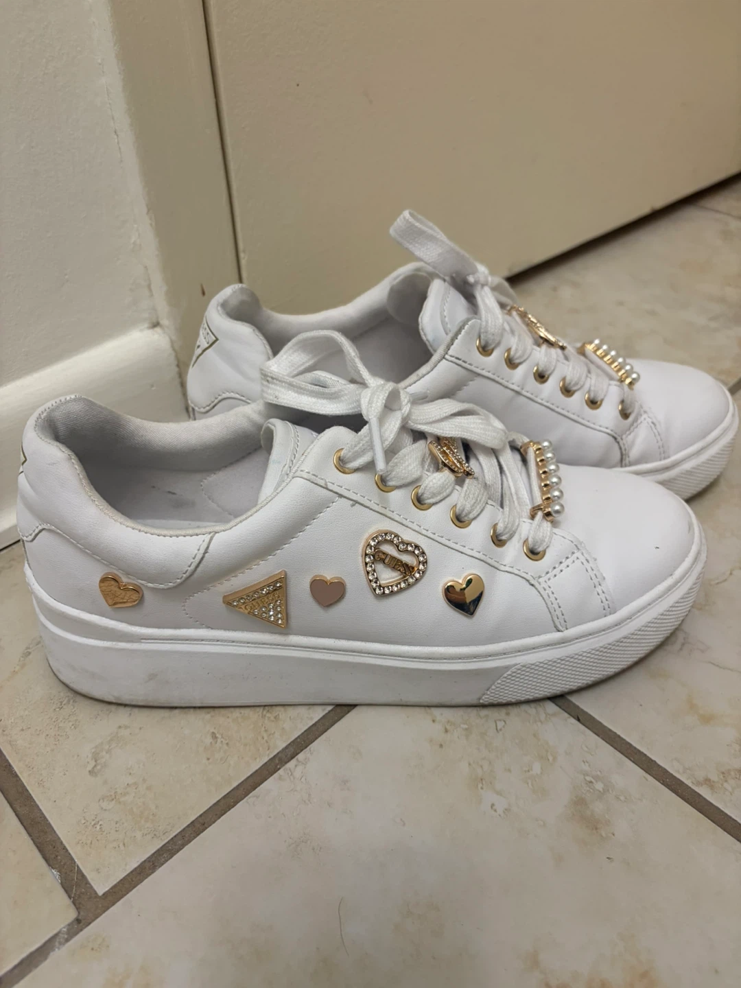 Guess Sneakers with Charms - 7.5