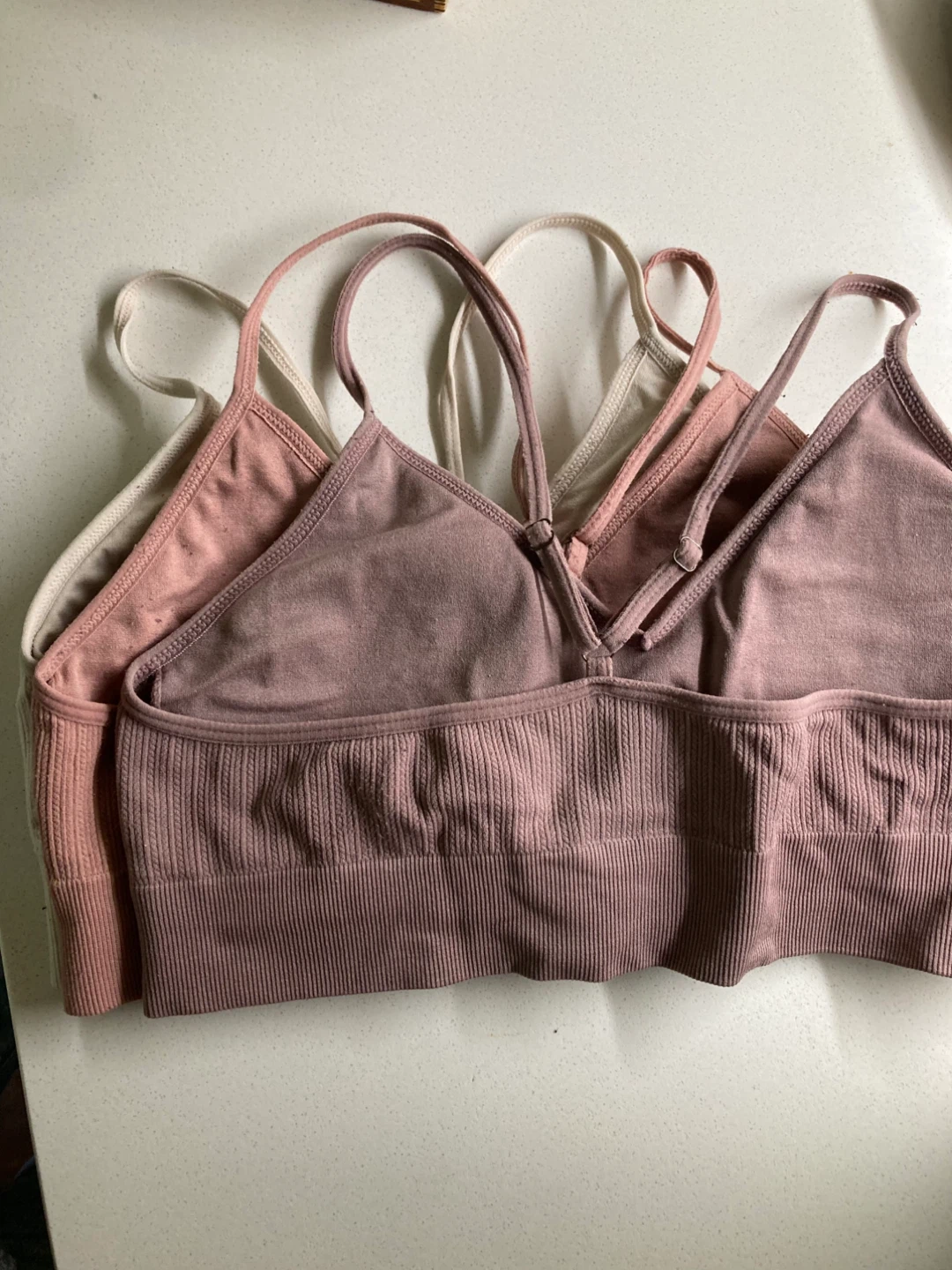 Set of 3 Dansko Seamless Ribbed Bralettes - M - photo 2